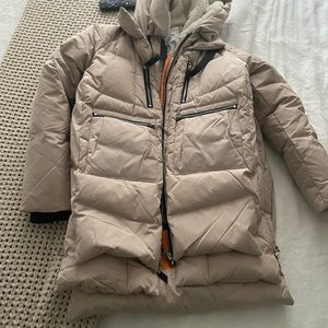 Beige down jacket